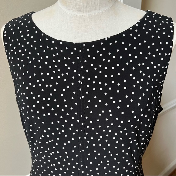 Tommy Hilfiger Black Dress with White Polka Dots. - Picture 4 of 9